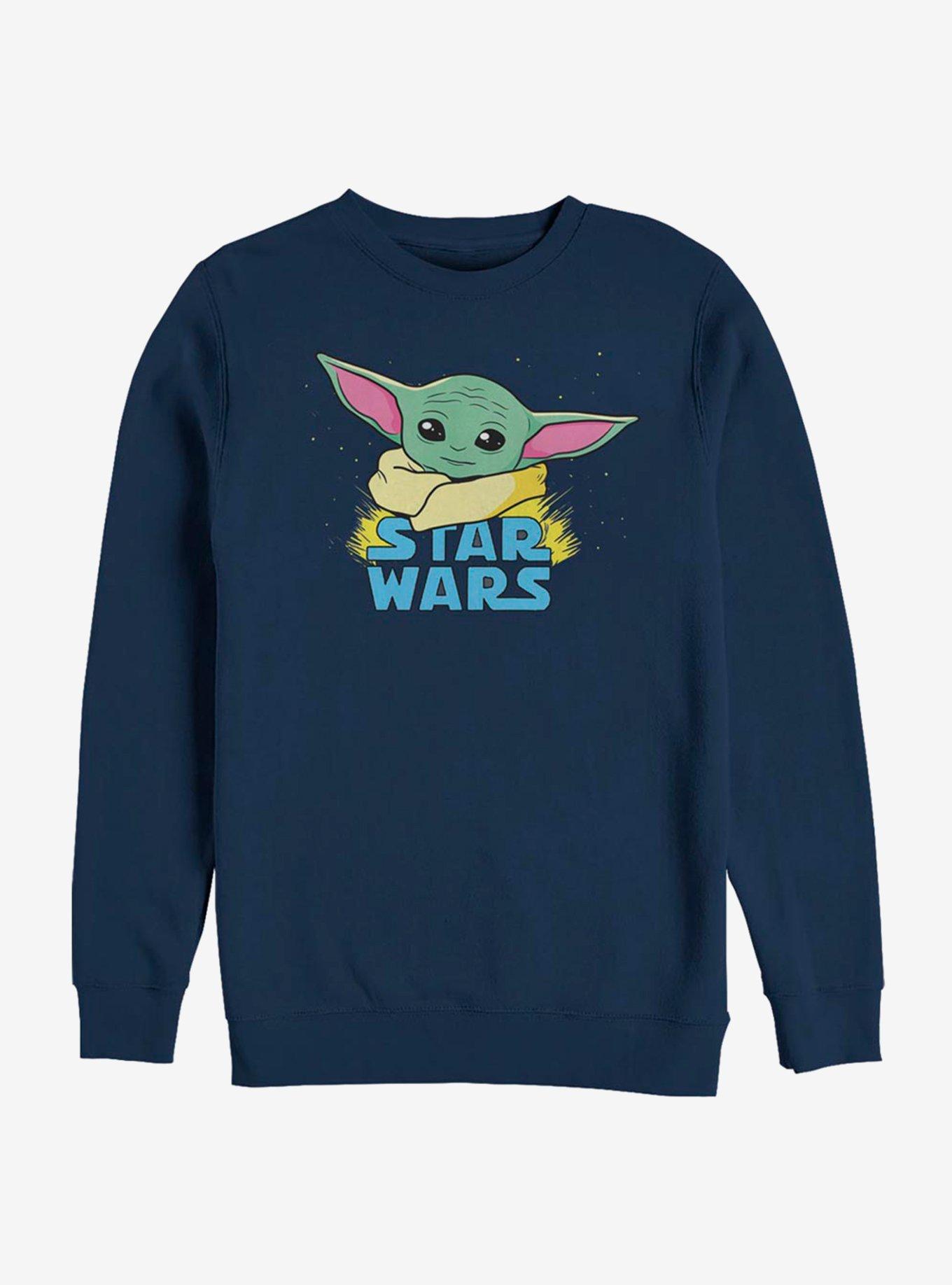 Star Wars The Mandalorian Child Profile Logo Art Crew Sweatshirt