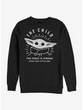 Star Wars The Mandalorian The Child The Force Is Strong Crew Sweatshirt, BLACK, hi-res