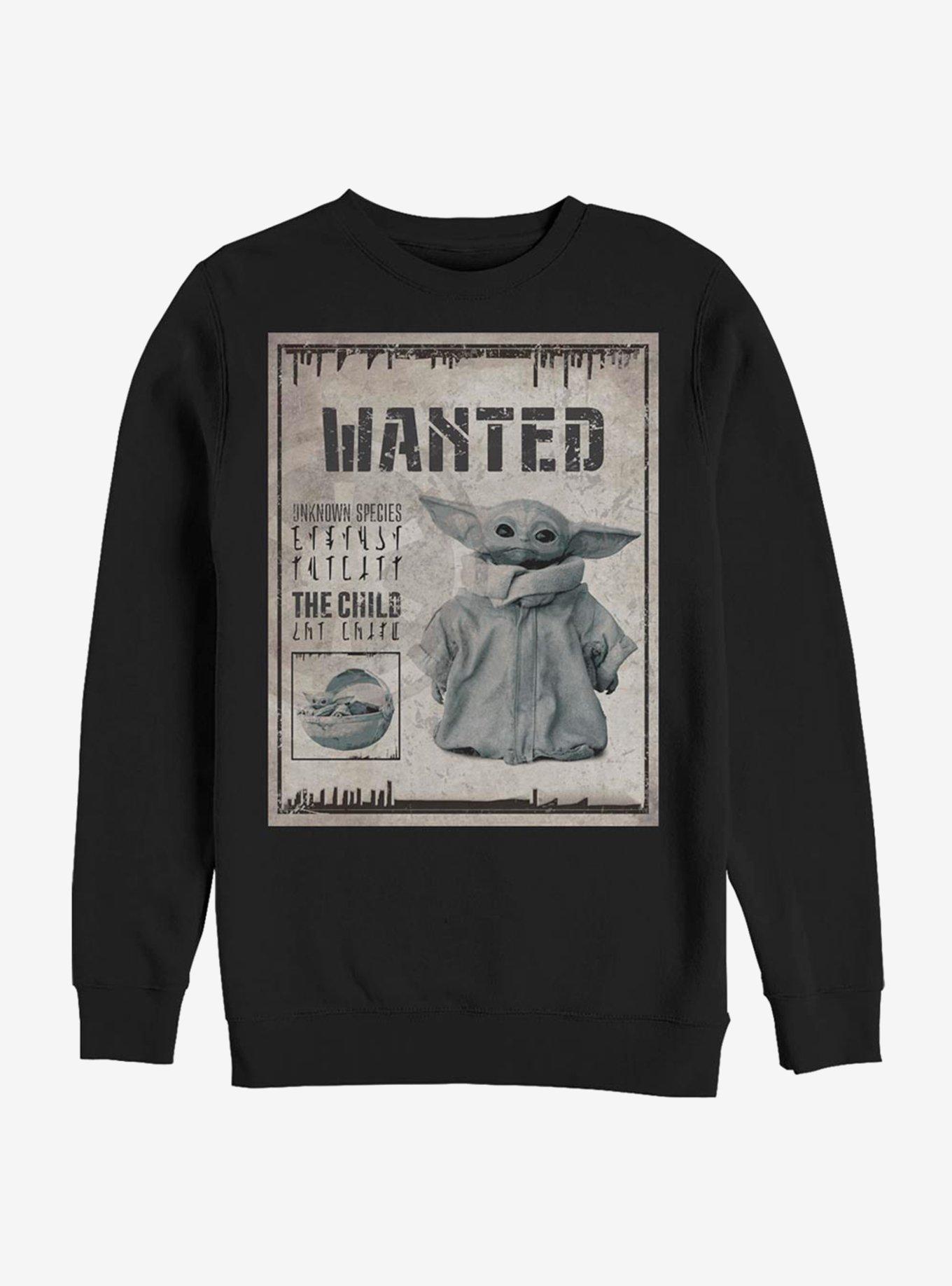 Star Wars The Mandalorian Wanted The Child Poster Crew Sweatshirt, , hi-res