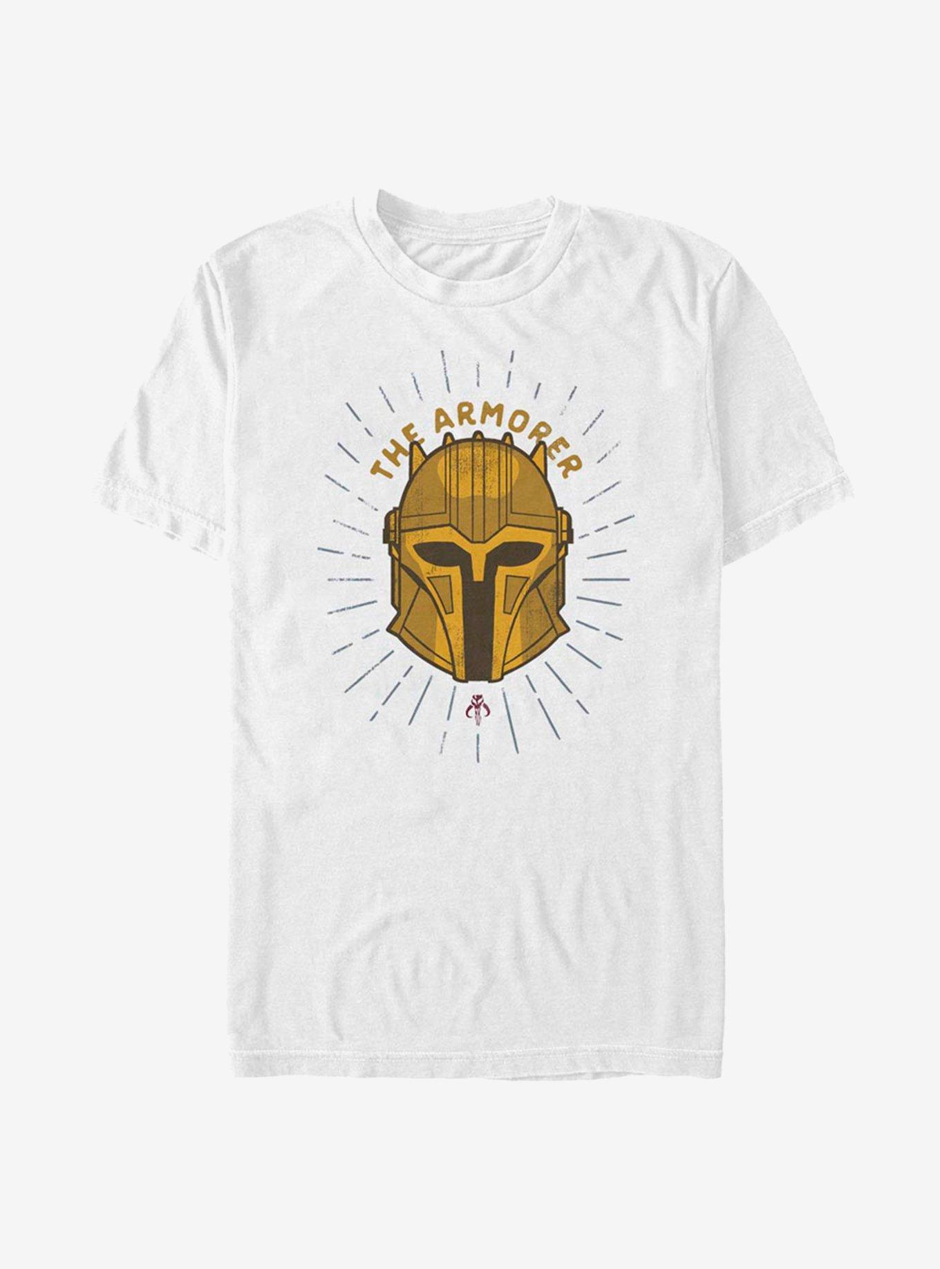 Star Wars The Mandalorian The Armorer Shield T-Shirt, WHITE, hi-res