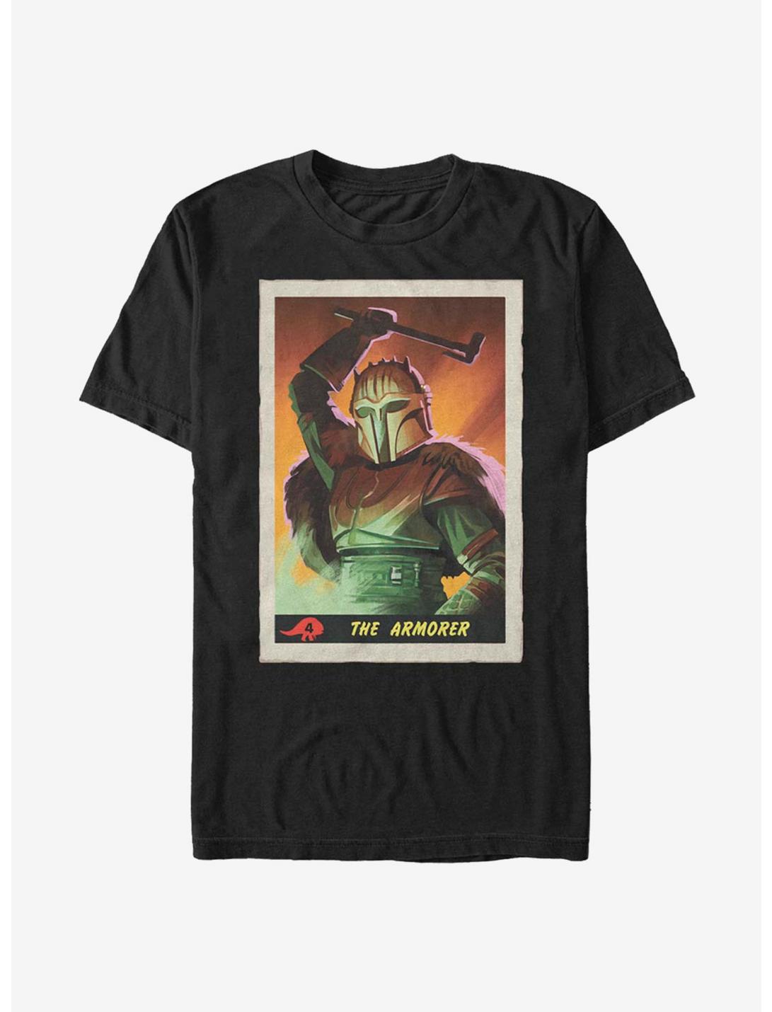 Star Wars The Mandalorian The Armorer Playing Card T-Shirt, BLACK, hi-res
