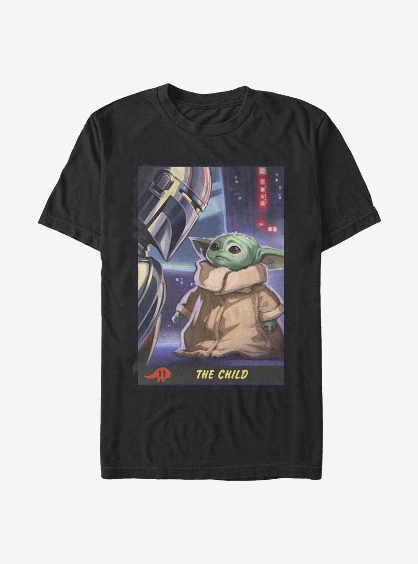 Star Wars The Mandalorian The Child Playing Card T-Shirt, BLACK, hi-res