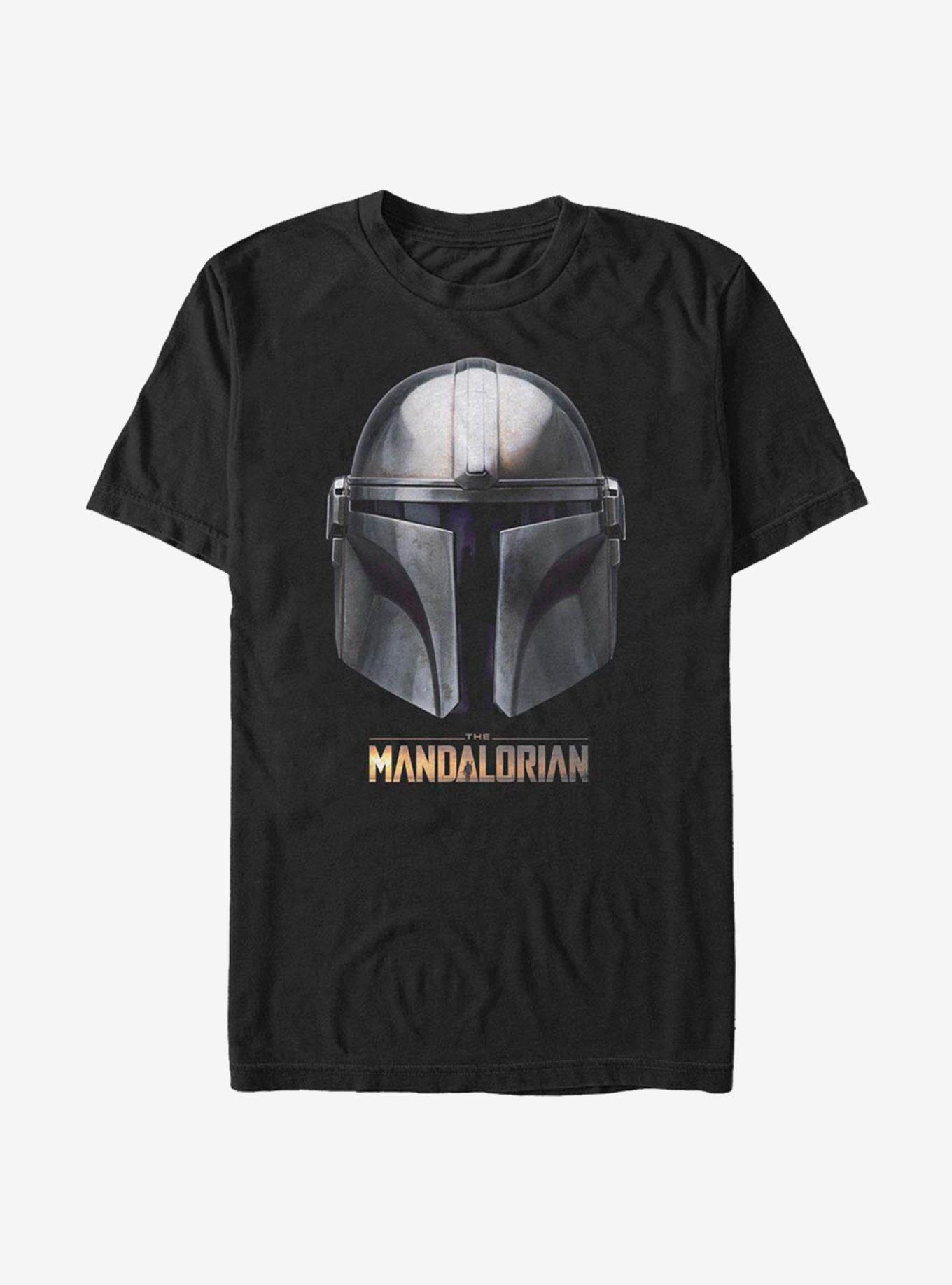 Star Wars The Mandalorian Helmet T-Shirt, BLACK, hi-res