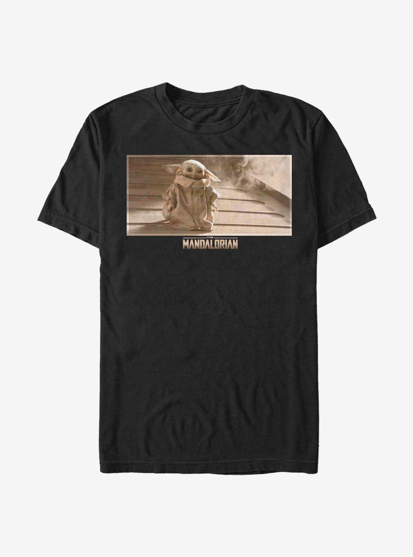 Star Wars The Mandalorian The Child Walking Sepia T-Shirt, BLACK, hi-res