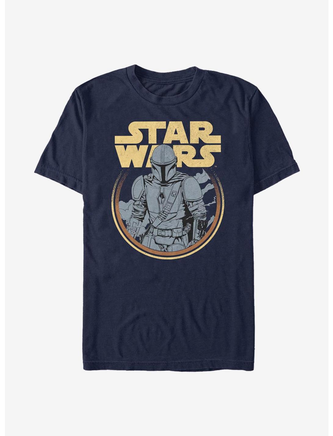 Star Wars The Mandalorian The Child Retro Mando T-Shirt, NAVY, hi-res