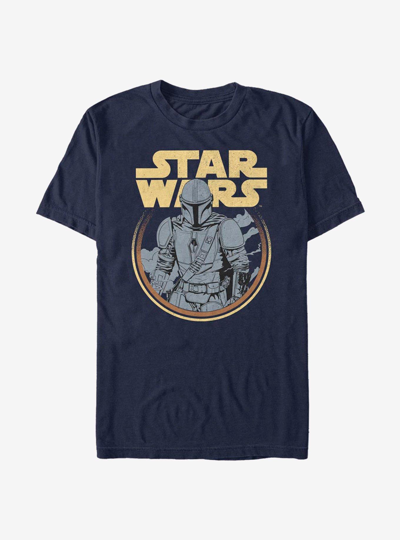 Star Wars The Mandalorian The Child Retro Mando T-Shirt, NAVY, hi-res