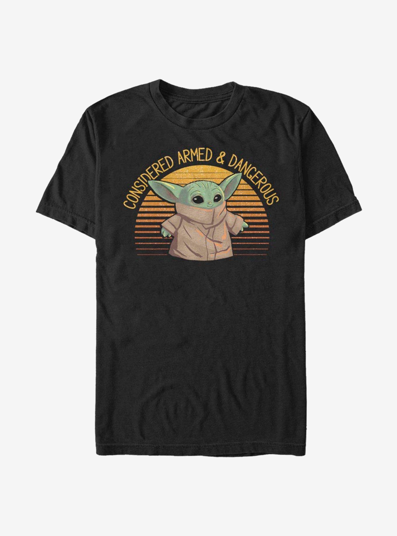 Star Wars The Mandalorian The Child Considered Armed & Dangerous T-Shirt, BLACK, hi-res