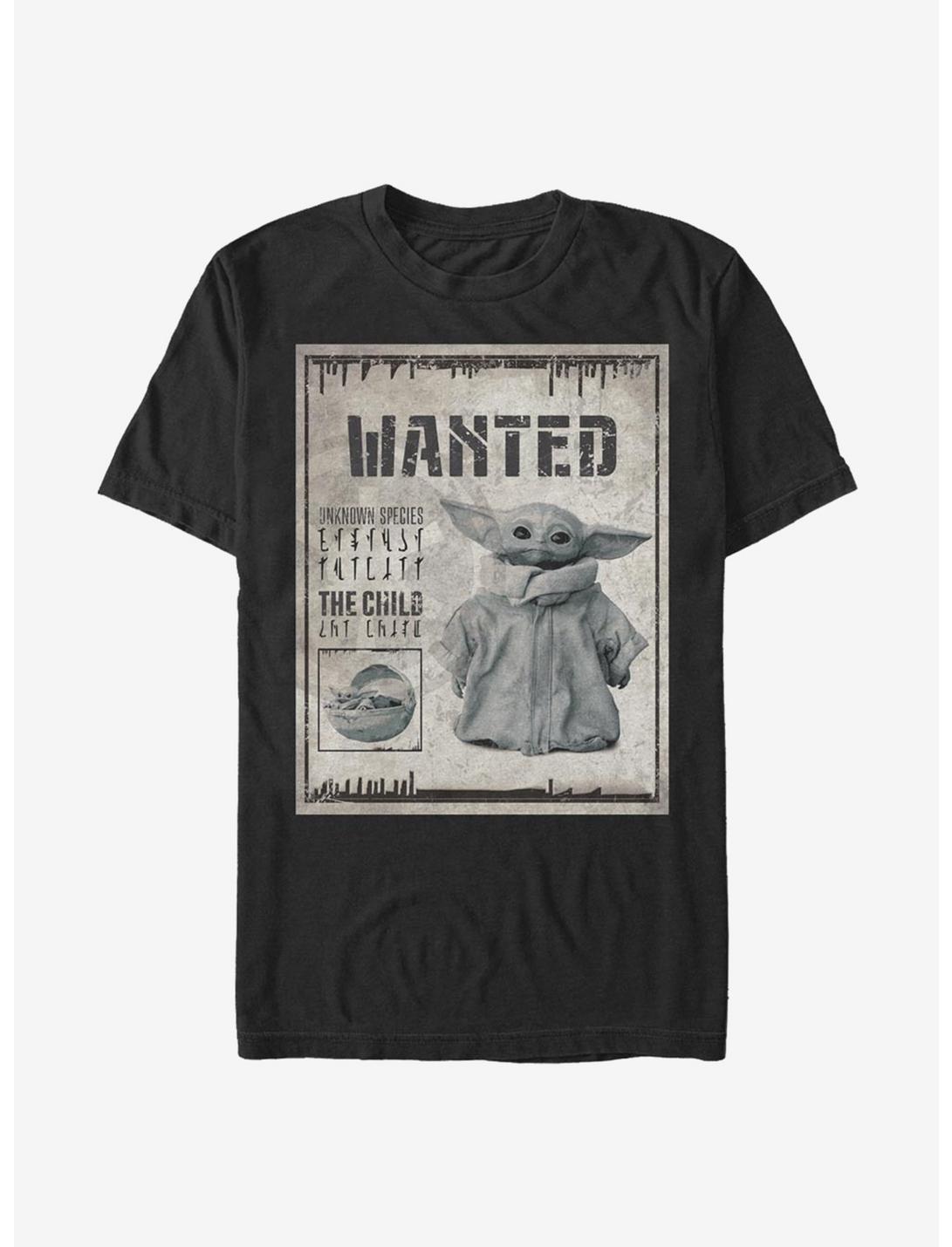 Star Wars The Mandalorian Wanted The Child Poster T-Shirt, BLACK, hi-res