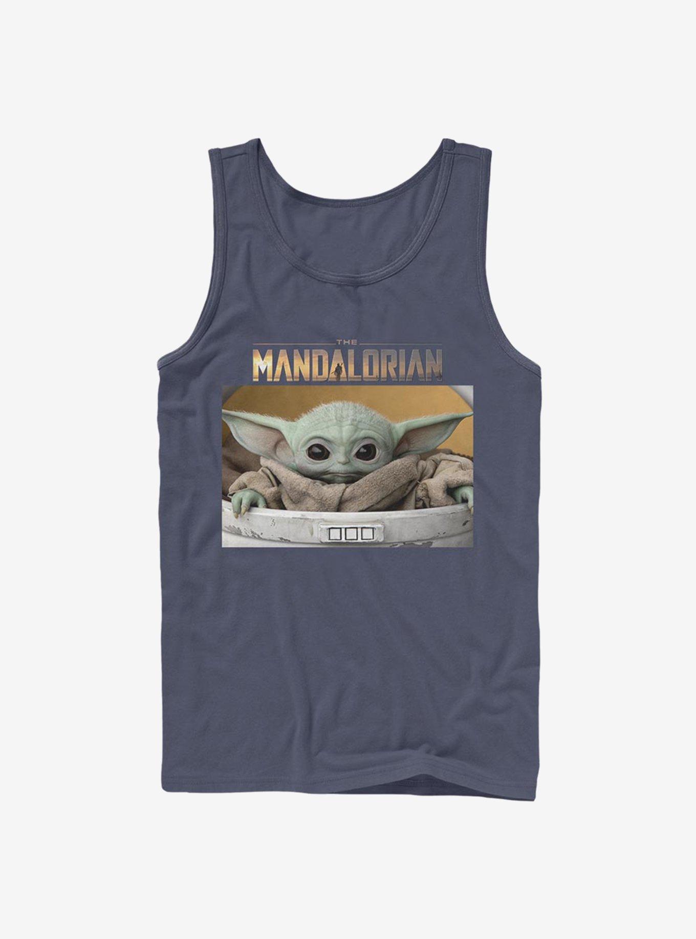 Star Wars The Mandalorian The Child Box Photo Tank, NAVY, hi-res