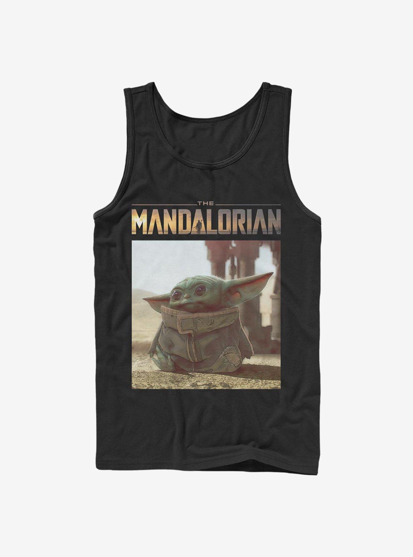 Star Wars The Mandalorian Title The Child Photoreal Tank, BLACK, hi-res