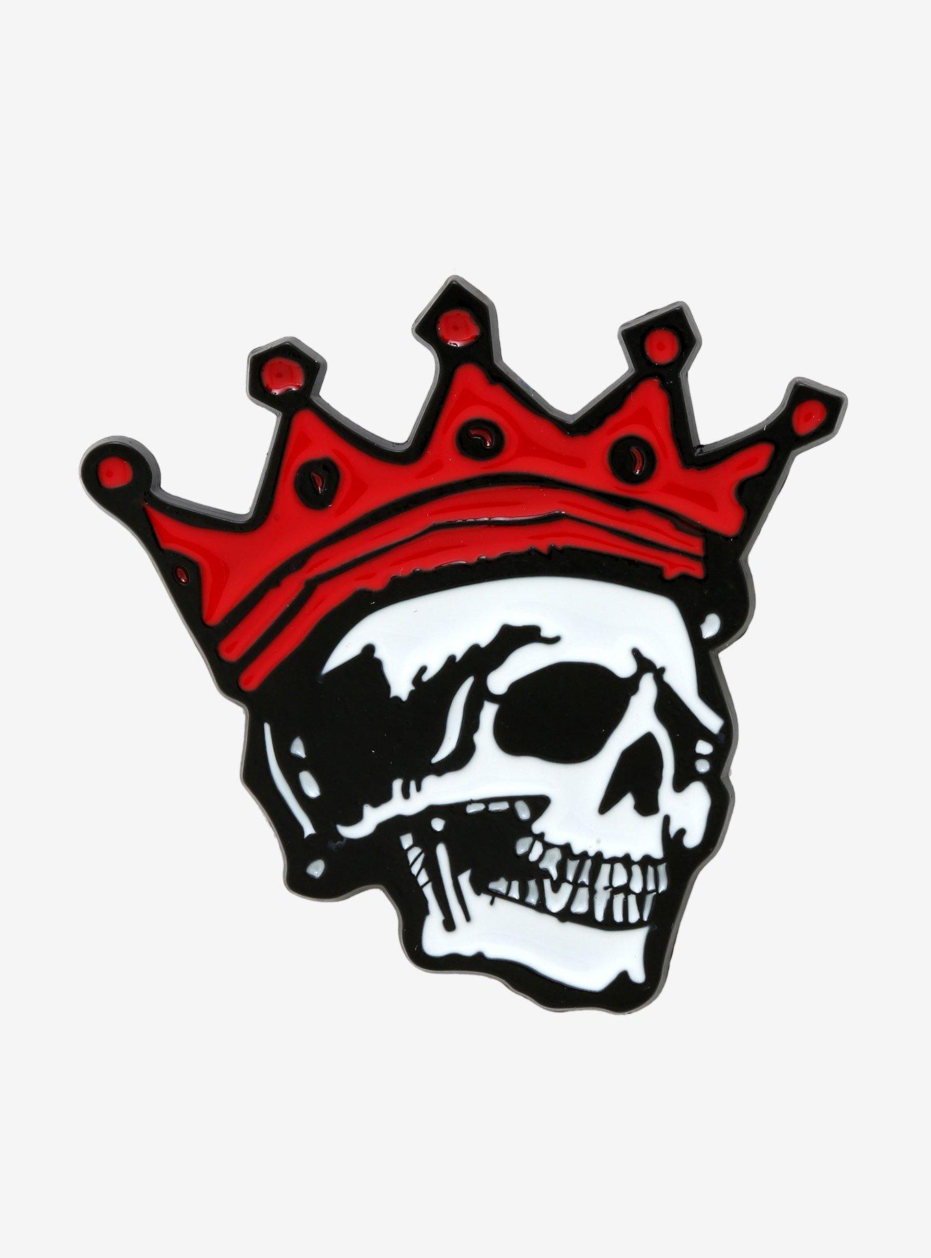 Crimson King Skull Enamel Pin By Micah Ulrich, , hi-res