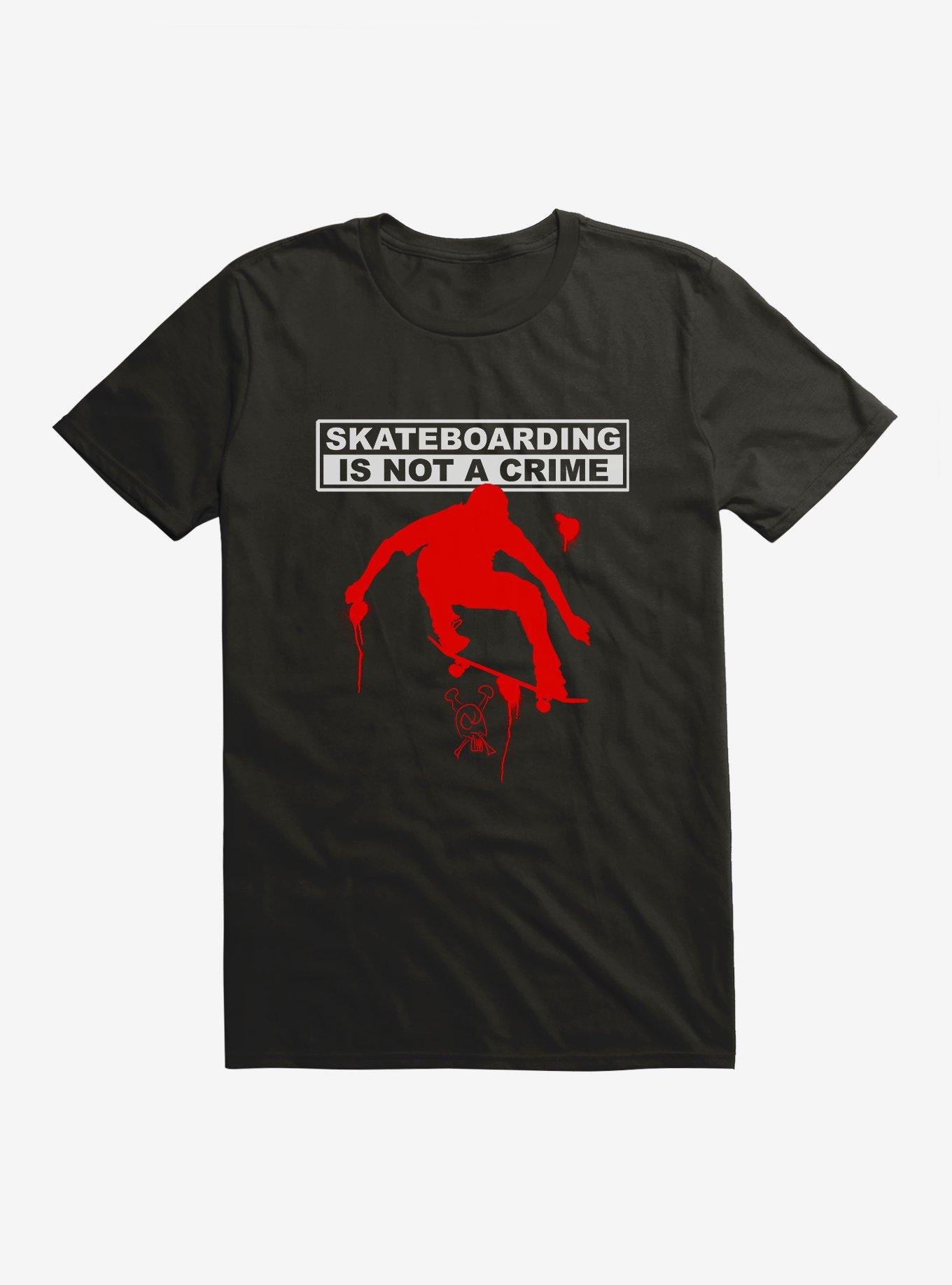 HT Creators: Art by Steve Thompson Skateboarding Is Not A Crime T-Shirt, , hi-res