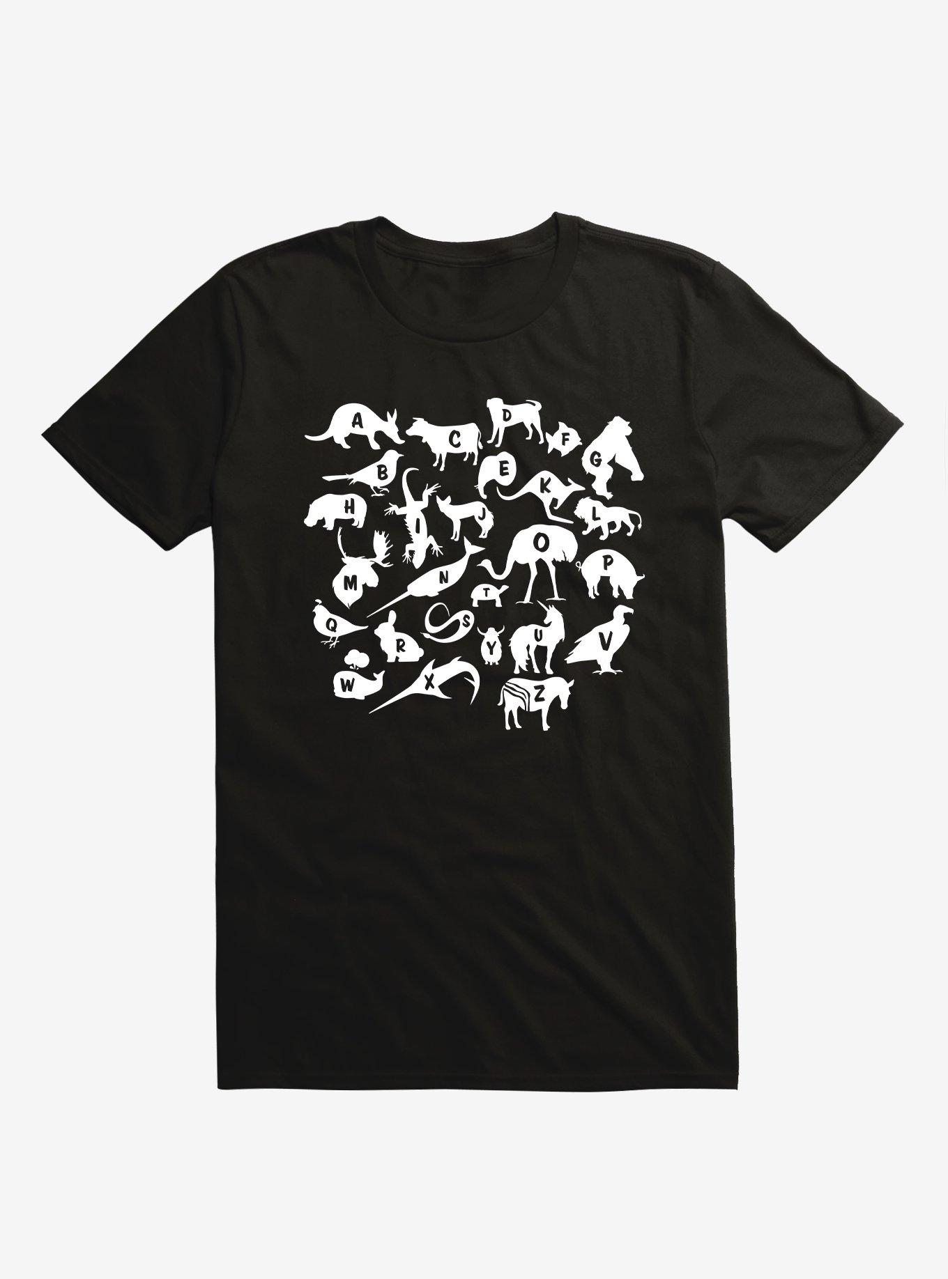 Alphabet Zoo Animals T-Shirt - BLACK | Hot Topic