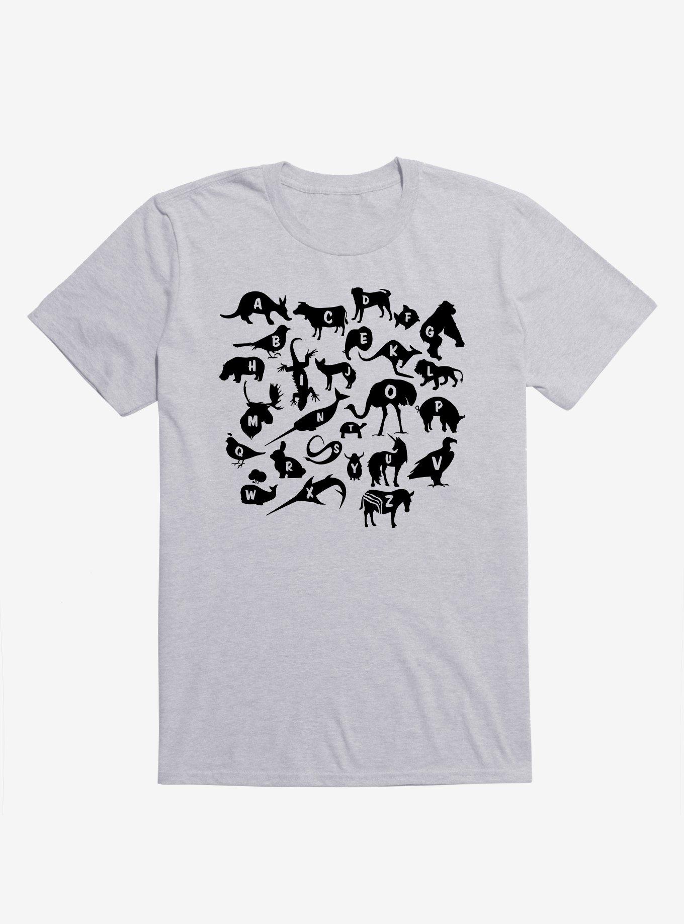 Alphabet Zoo Animals T-Shirt, SPORT GRAY, hi-res