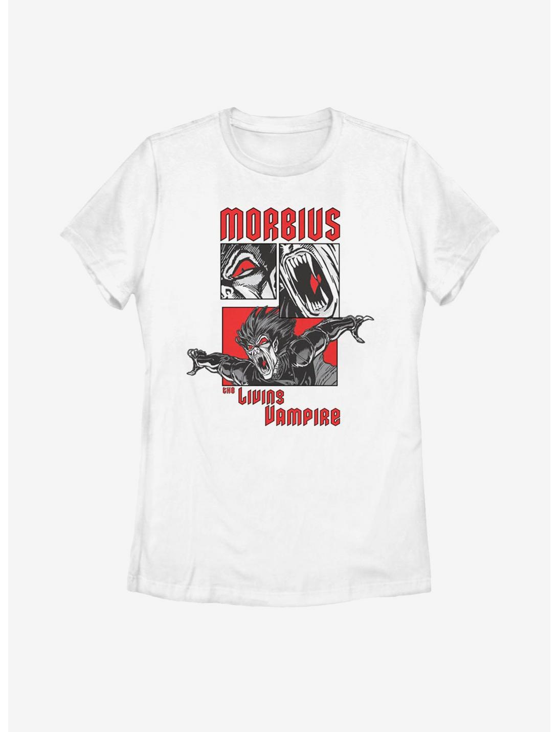 Marvel Morbius The Living Vampire Morbius Panels Womens T-Shirt, WHITE, hi-res