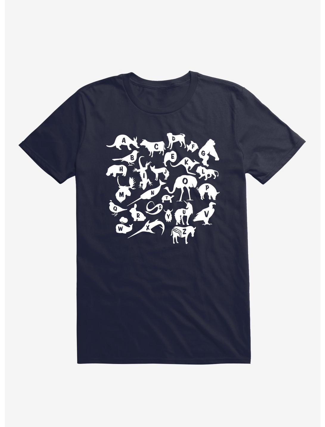 Alphabet Zoo Animals T-Shirt, NAVY, hi-res
