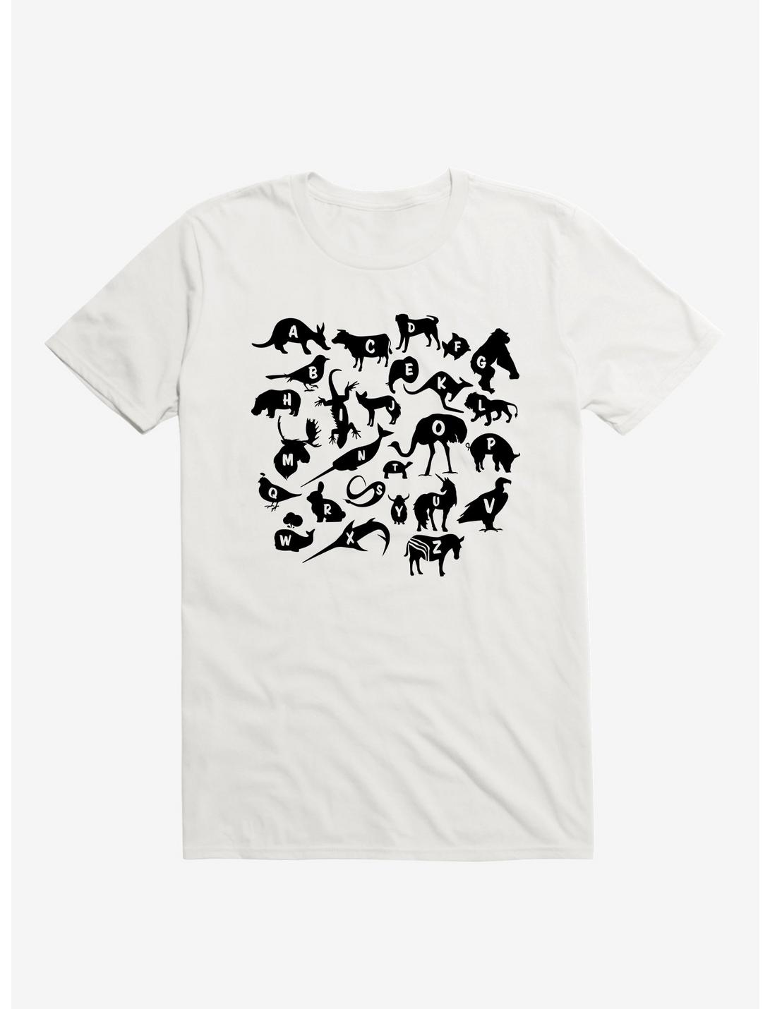 Alphabet Zoo Animals T-Shirt, WHITE, hi-res