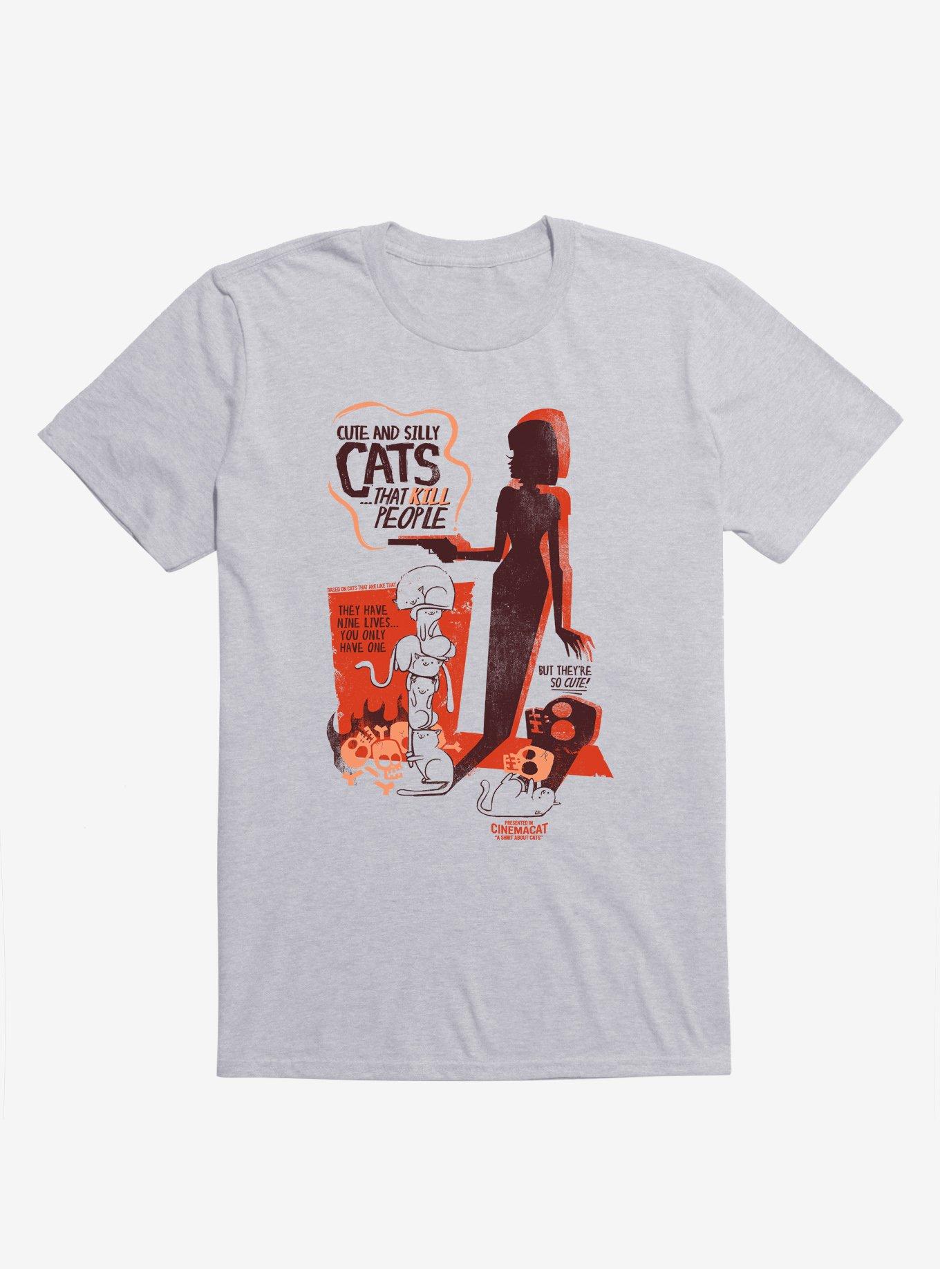 Cute And Silly Cats That Kill People T-Shirt, SPORT GRAY, hi-res