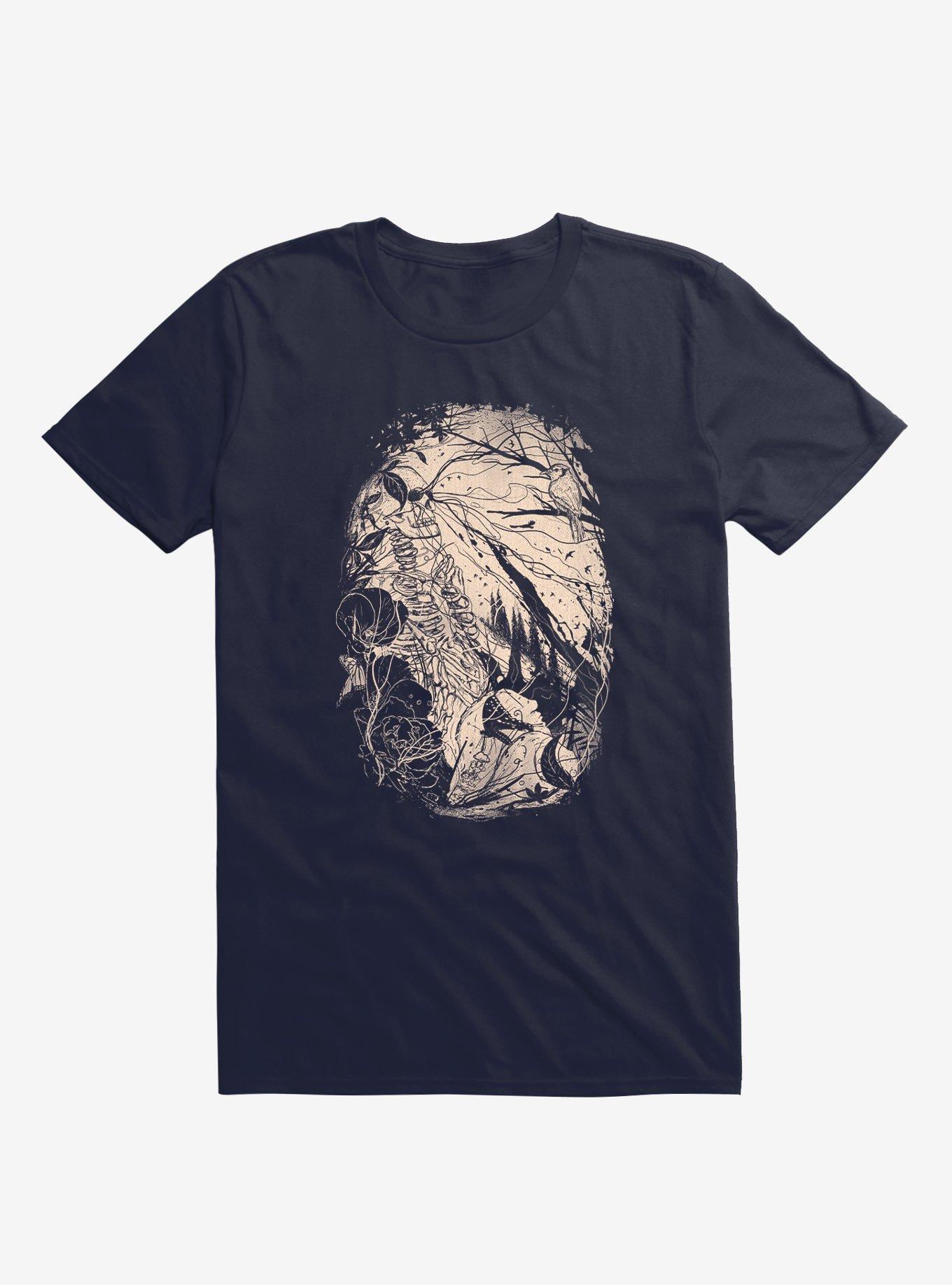 Comfortably Numb Skeleton T-Shirt, NAVY, hi-res