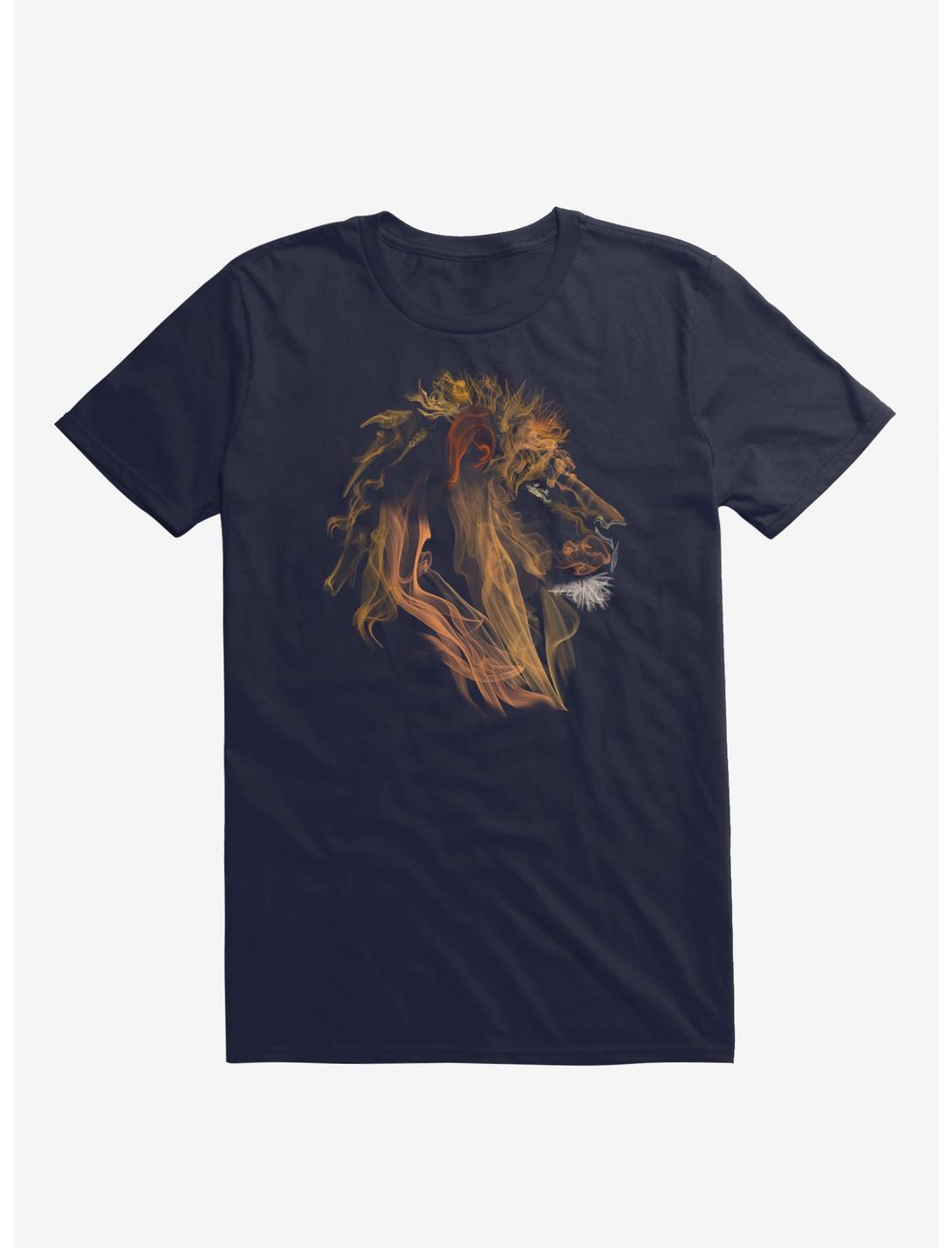 Lion Fumes T-Shirt, NAVY, hi-res
