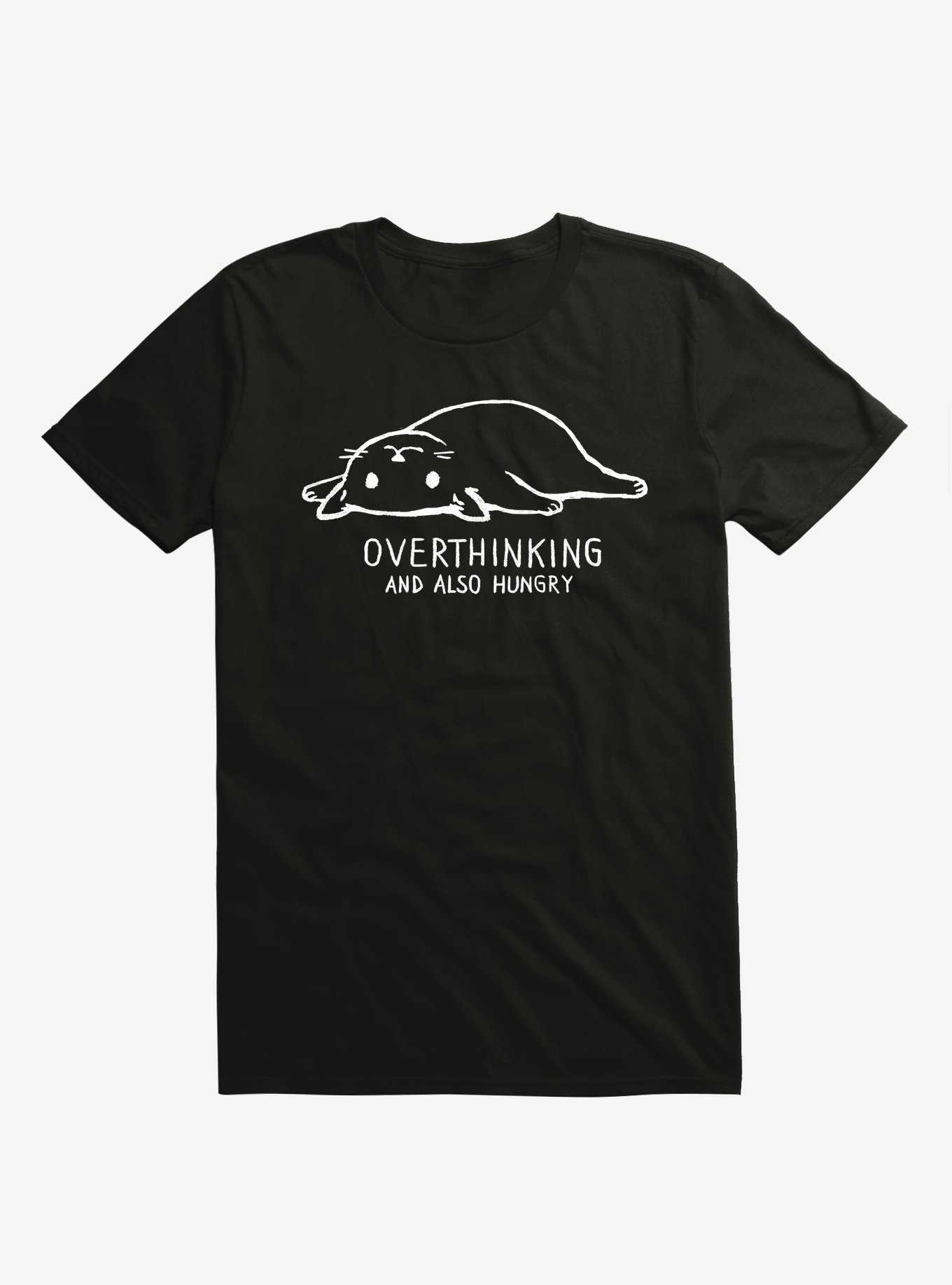 Overthinking And Also Hungry Cat T-Shirt, , hi-res