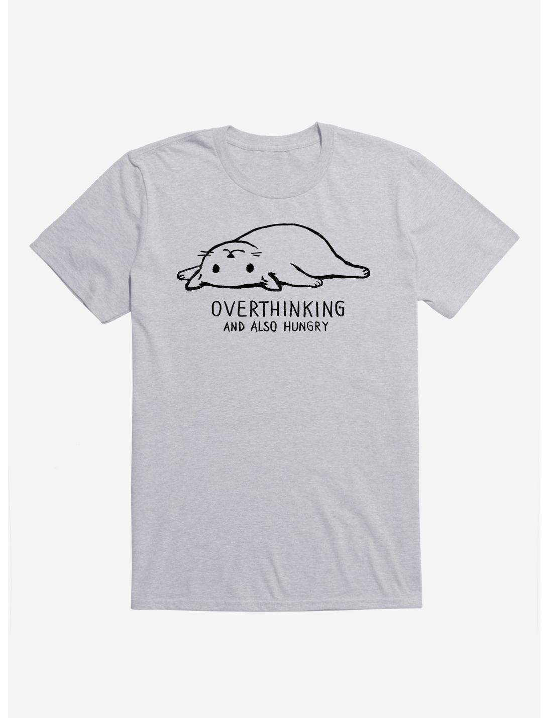 Overthinking And Also Hungry Cat T-Shirt, SPORT GRAY, hi-res