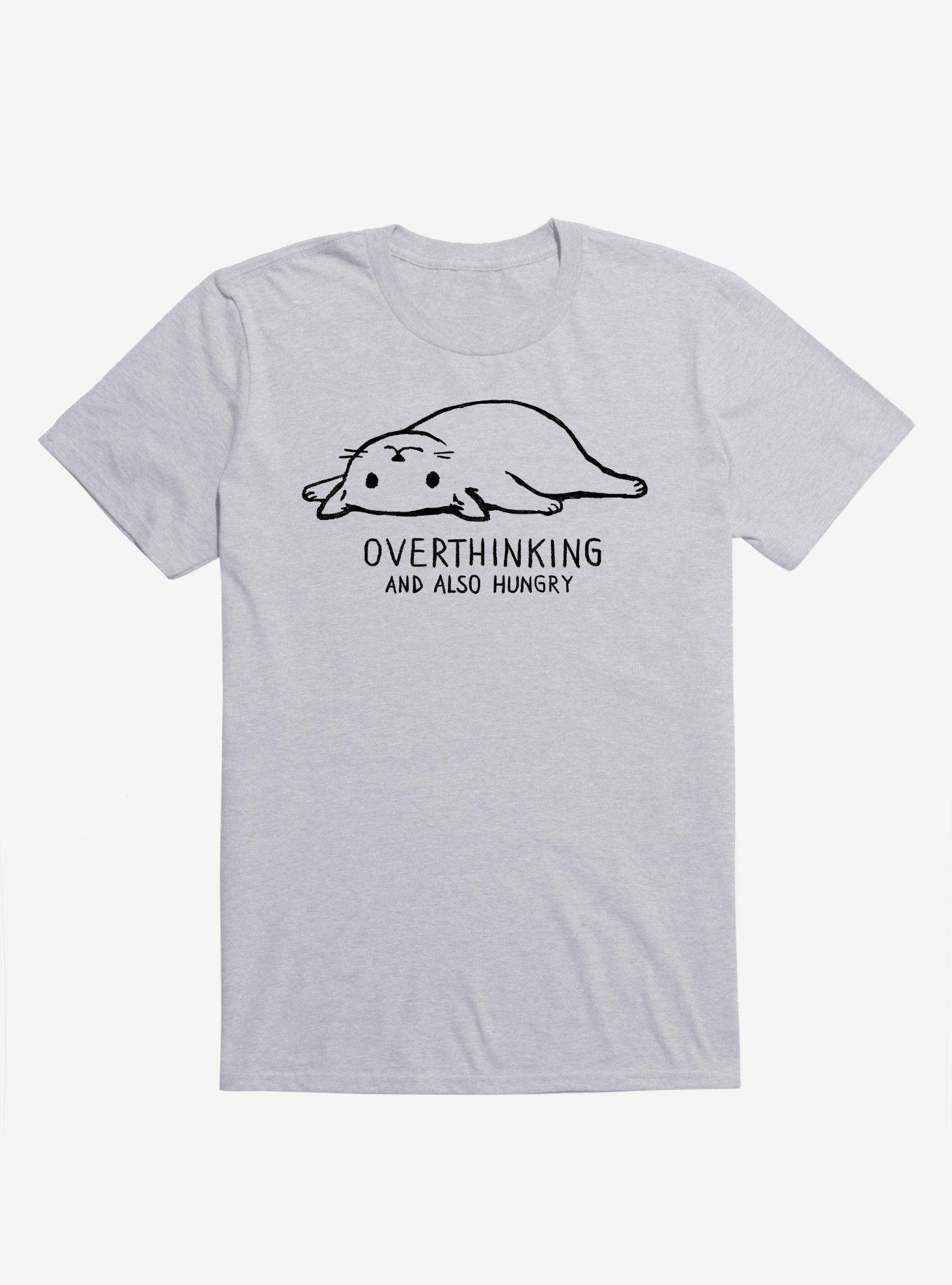 Overthinking And Also Hungry Cat T-Shirt, SPORT GRAY, hi-res