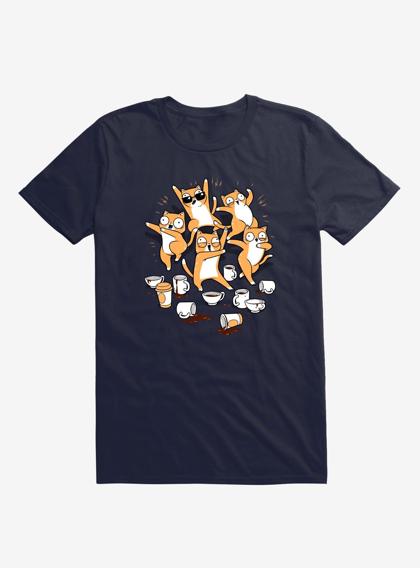 Party Party Party Cat T-Shirt, NAVY, hi-res