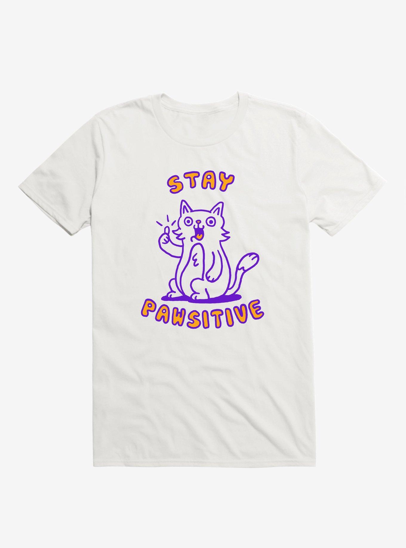 Stay Pawsitive T-Shirt, WHITE, hi-res