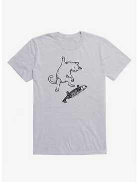 Street Cat Riding Fish Skateboard T-Shirt, , hi-res