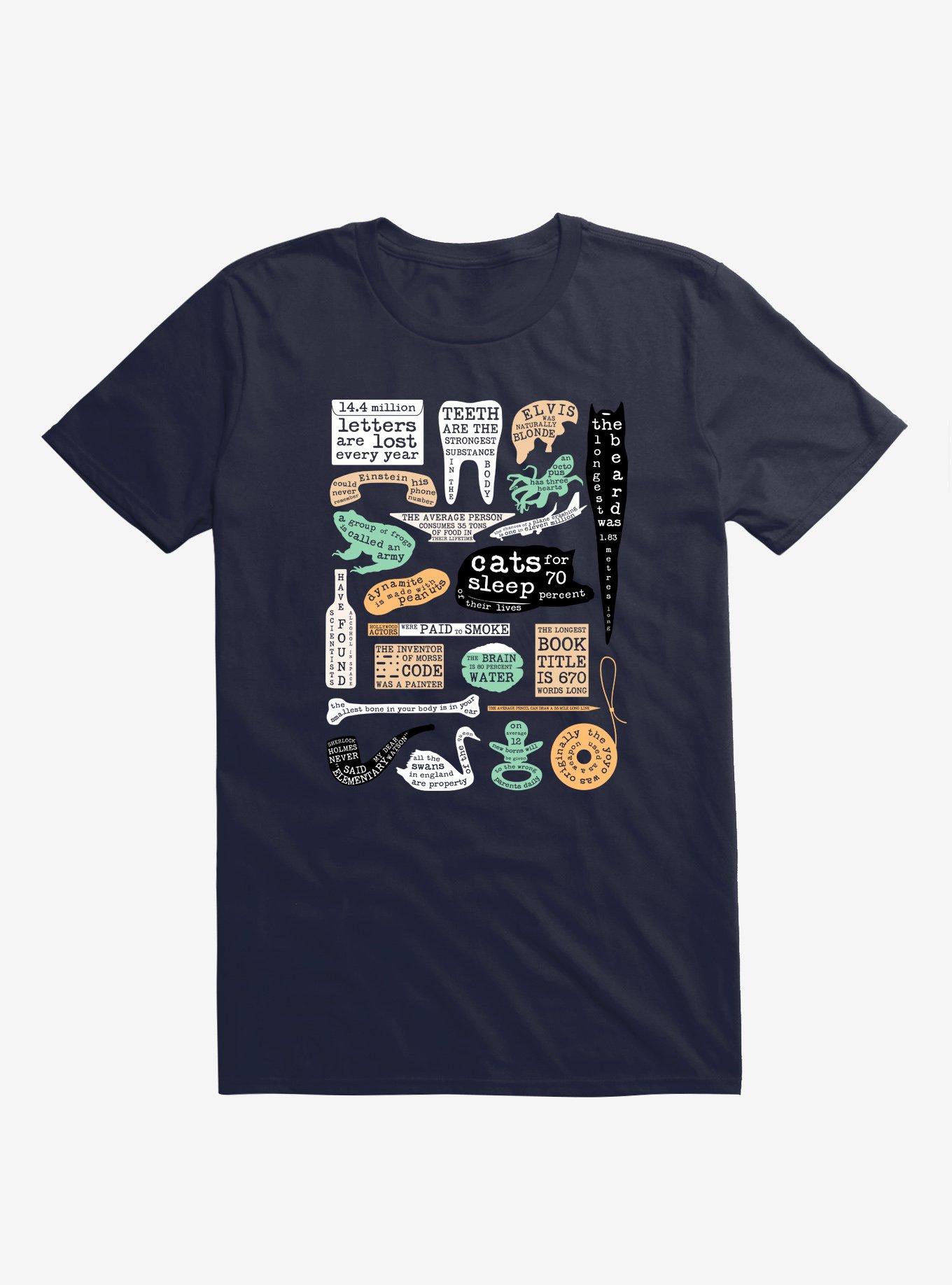 Useful Facts T-Shirt, NAVY, hi-res