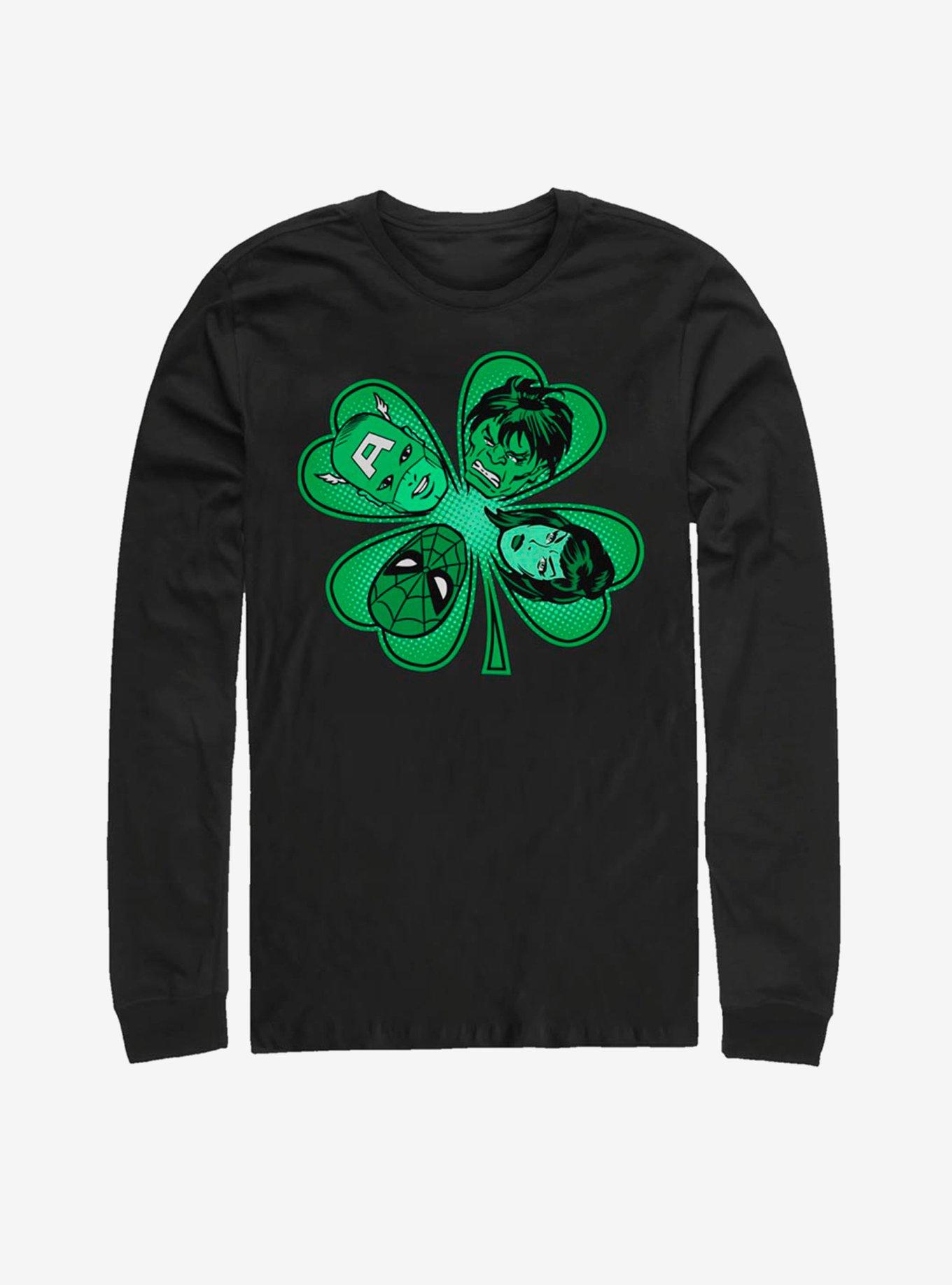 Marvel Avengers Lucky Clover Retro Long-Sleeve T-Shirt, , hi-res
