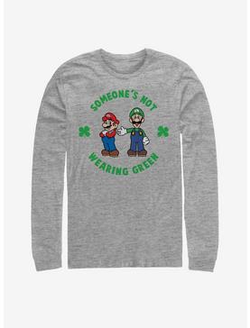 Plus Size Nintendo Mario Luigi Wear Green Long-Sleeve T-Shirt, , hi-res