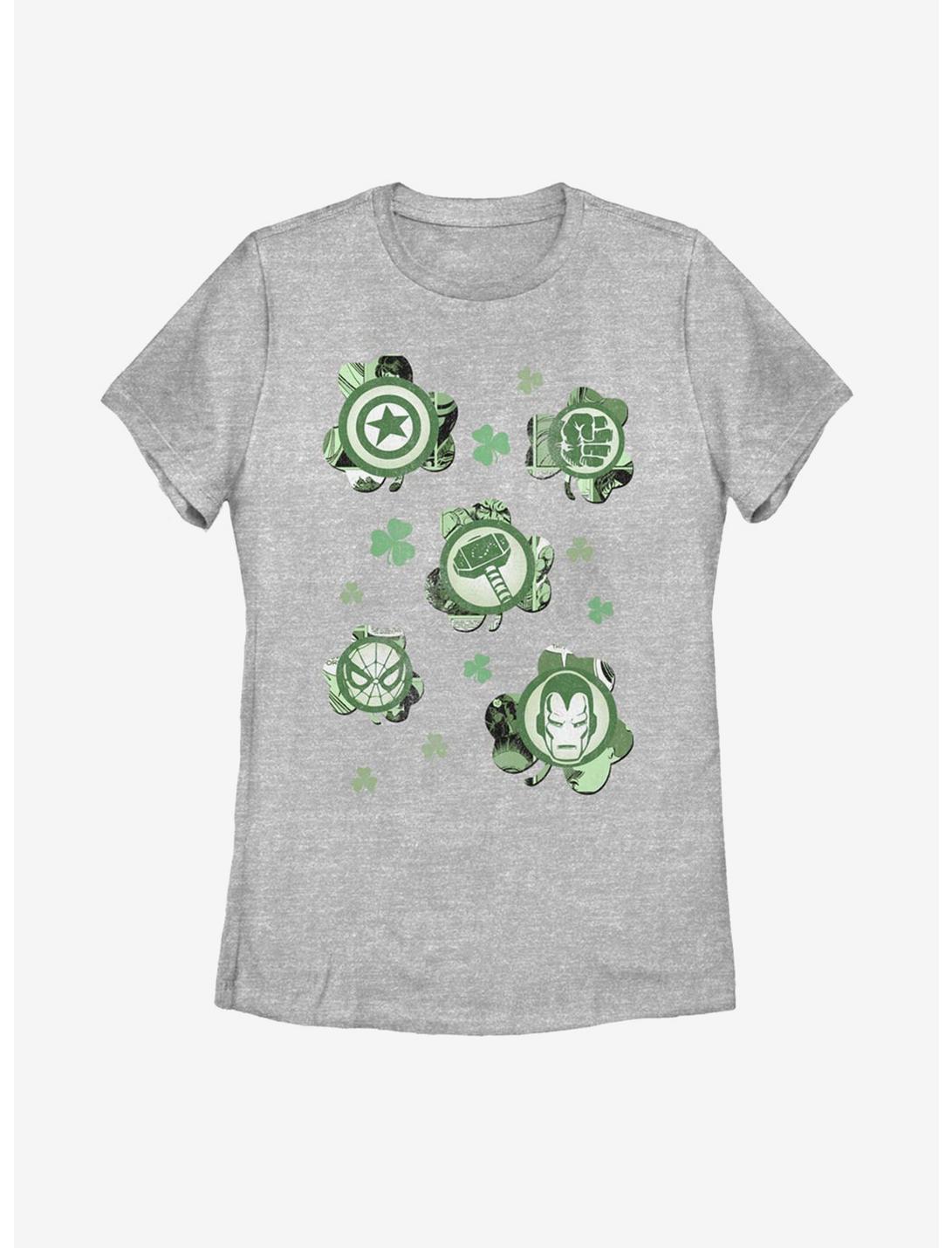 Marvel Avengers Lucky Clover Icons Womens T-Shirt, ATH HTR, hi-res