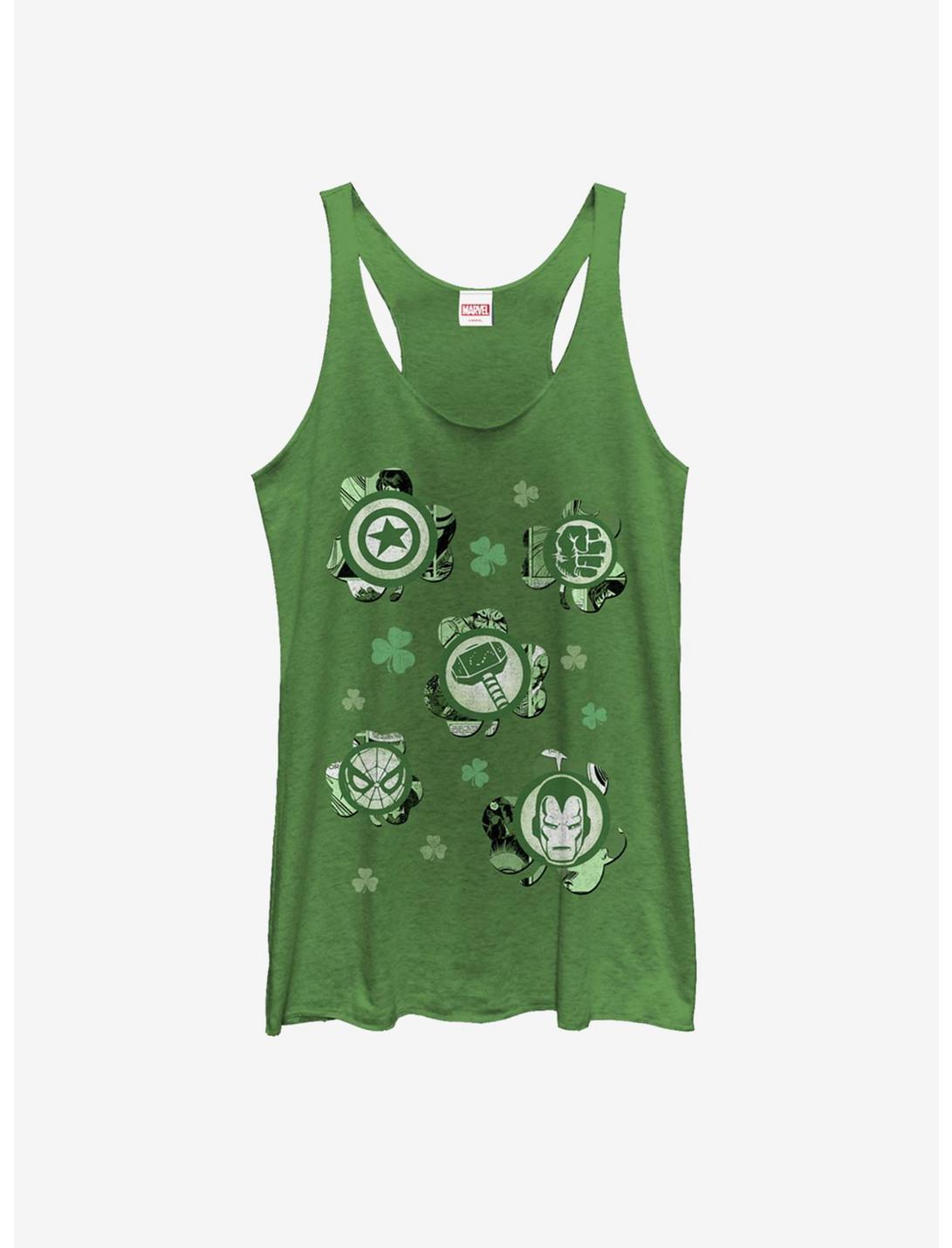 Marvel Avengers Lucky Clover Icons Womens Tank Top, ENVY, hi-res