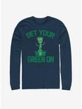 Marvel Guardians Of The Galaxy Groot Green Long-Sleeve T-Shirt, NAVY, hi-res
