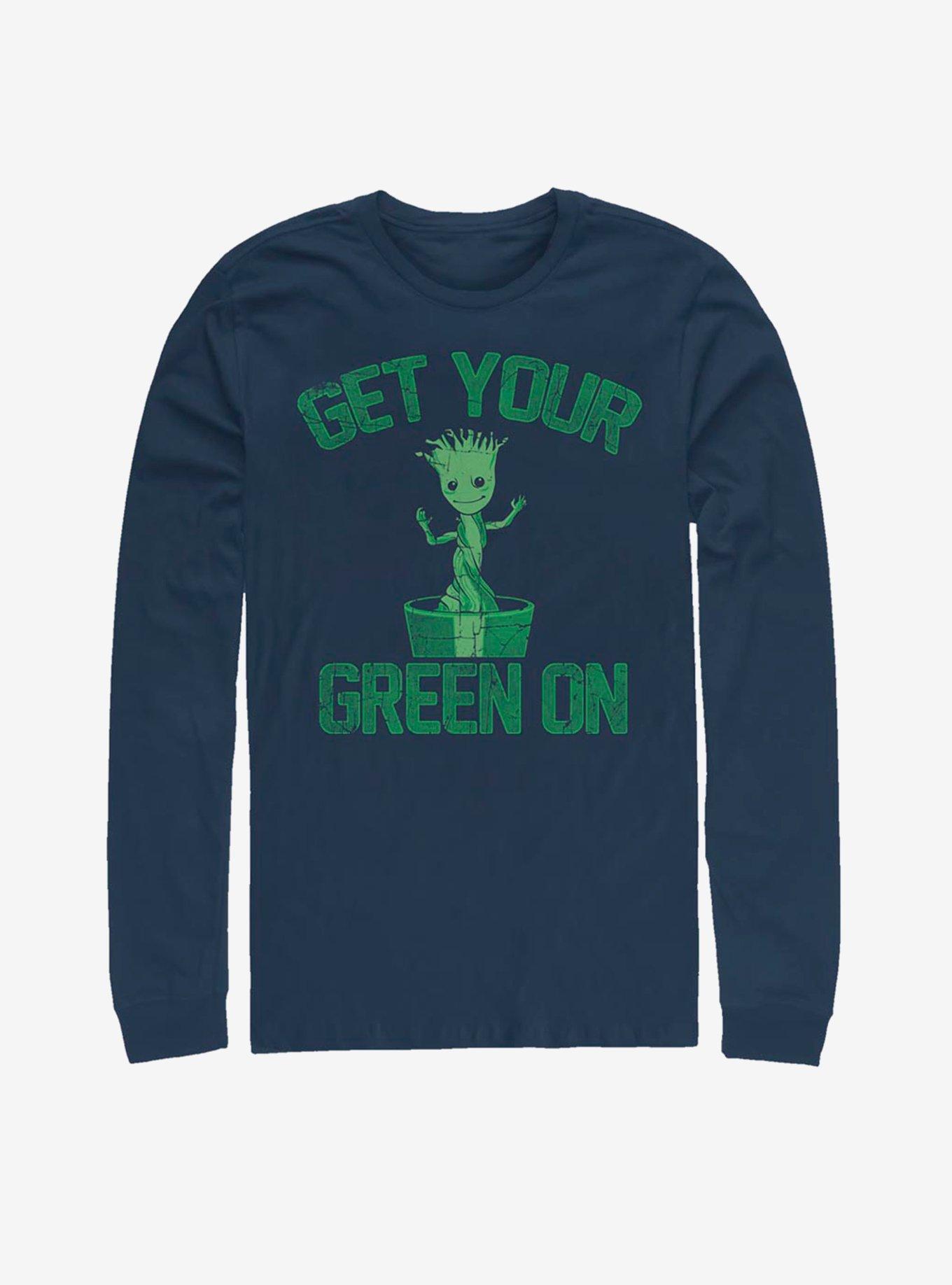 Marvel Guardians Of The Galaxy Groot Green Long-Sleeve T-Shirt, , hi-res