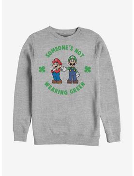 Plus Size Nintendo Mario Luigi Wear Green Sweatshirt, , hi-res