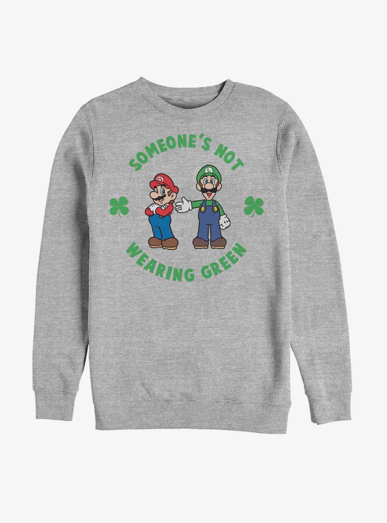 Nintendo Mario Luigi Wear Green Sweatshirt, , hi-res