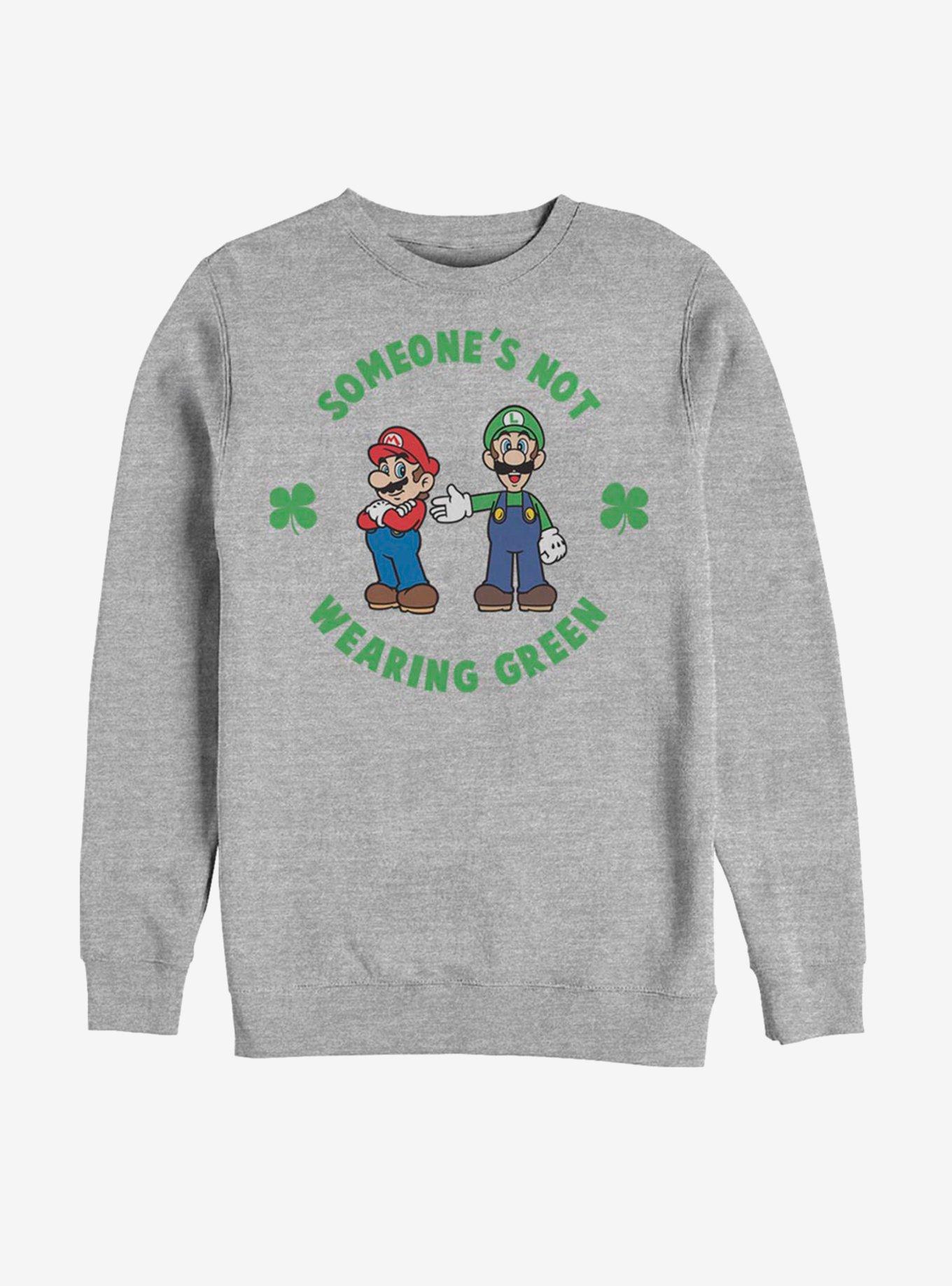 Nintendo Mario Luigi Wear Green Sweatshirt, , hi-res