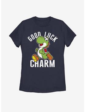 Nintendo Mario Yoshi Good Luck Charm Womens T-Shirt, NAVY, hi-res