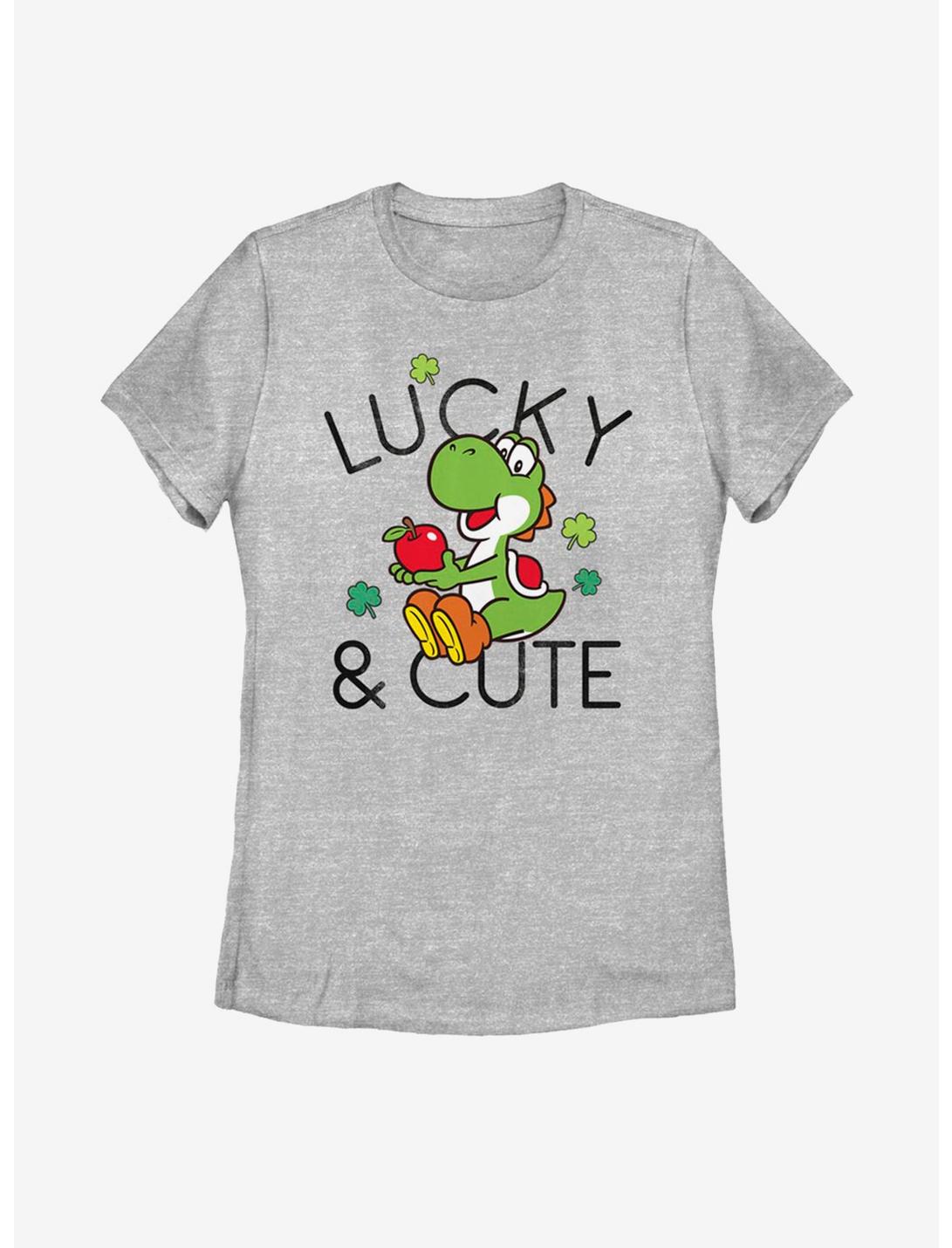 Nintendo Mario Lucky And Cute Yoshi Womens T-Shirt, ATH HTR, hi-res