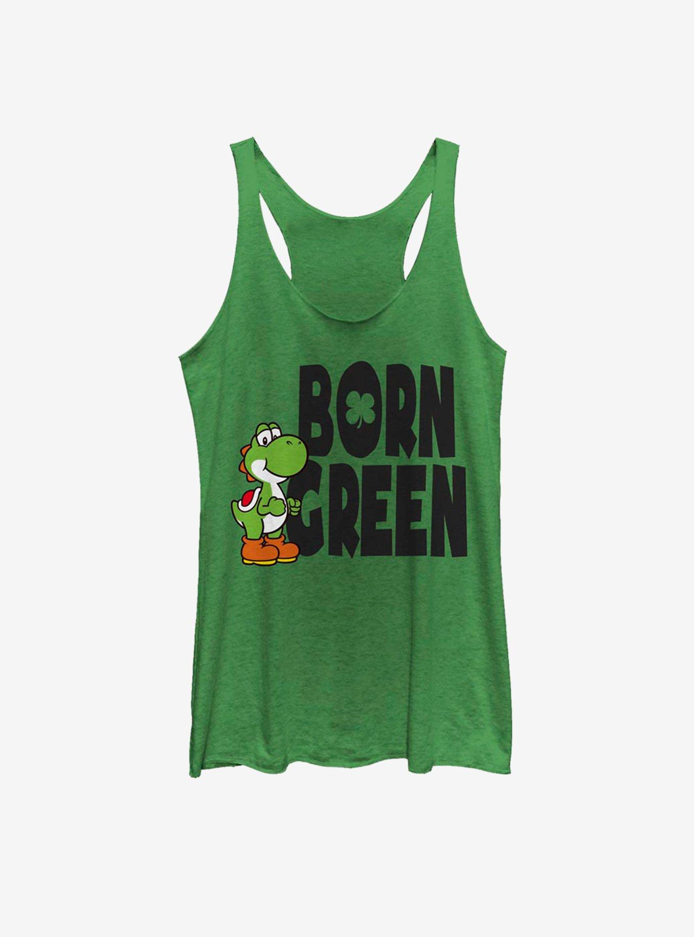 Nintendo Mario Yoshi Born Green Womens Tank Top, , hi-res