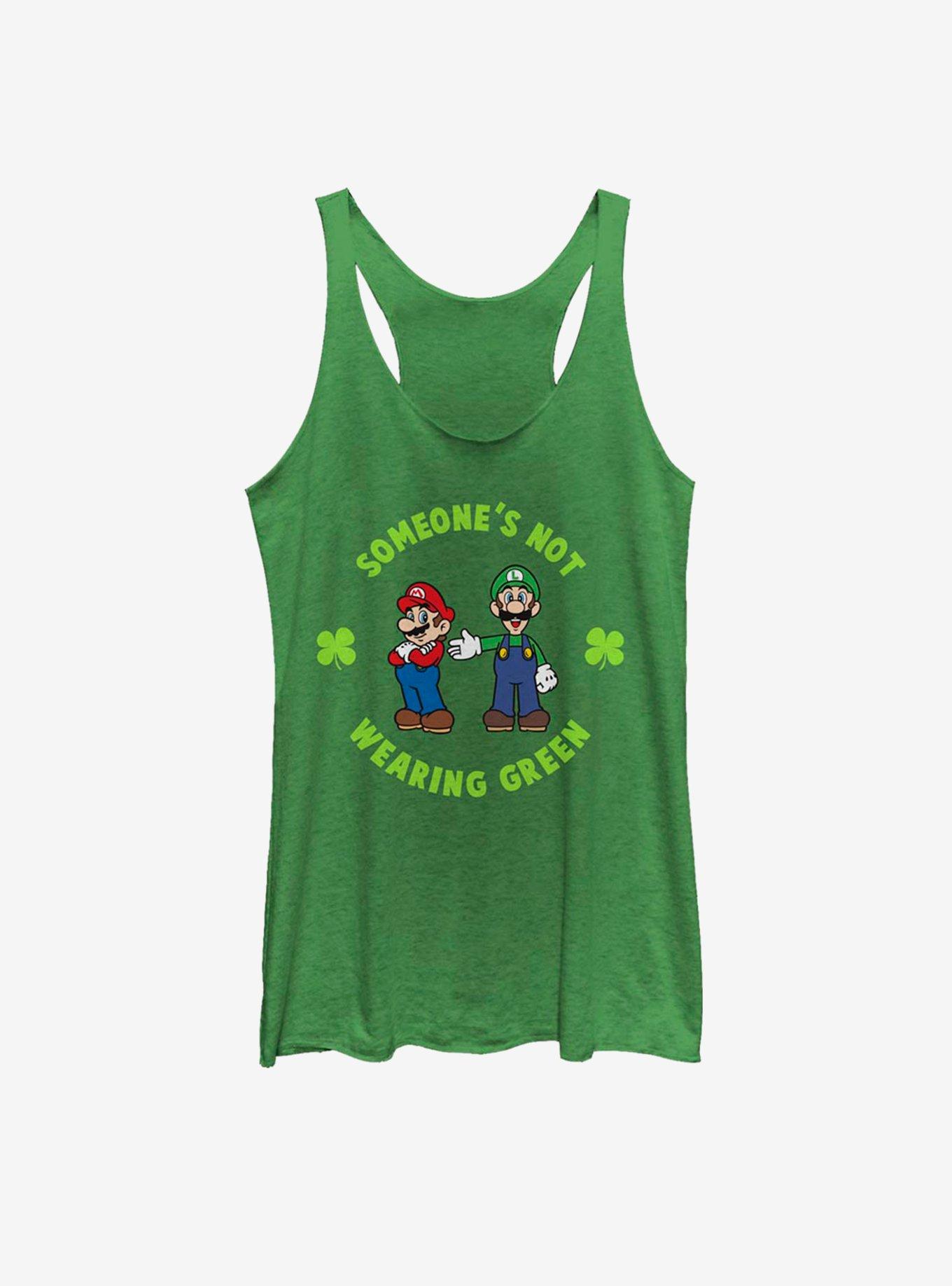 Nintendo Mario Luigi Wear Green Womens Tank Top, , hi-res