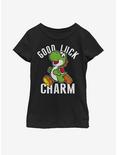 Nintendo Mario Yoshi Good Luck Charm Youth Girls T-Shirt, BLACK, hi-res