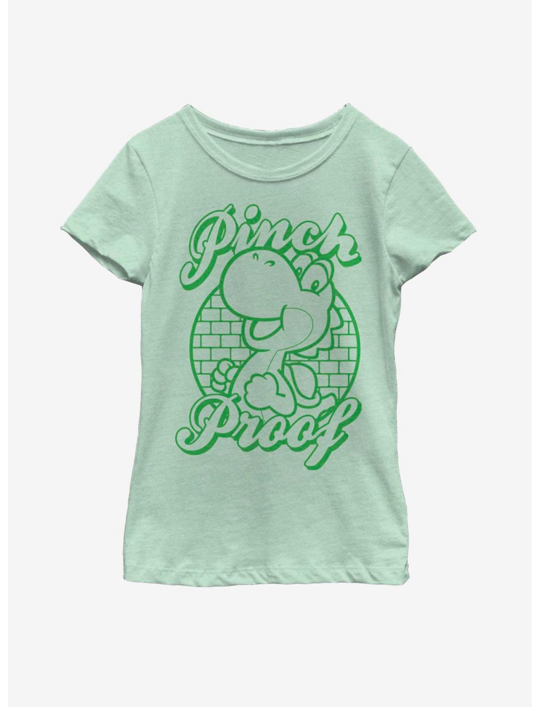 Nintendo Mario Pinch Proof Yoshi Youth Girls T-Shirt, MINT, hi-res