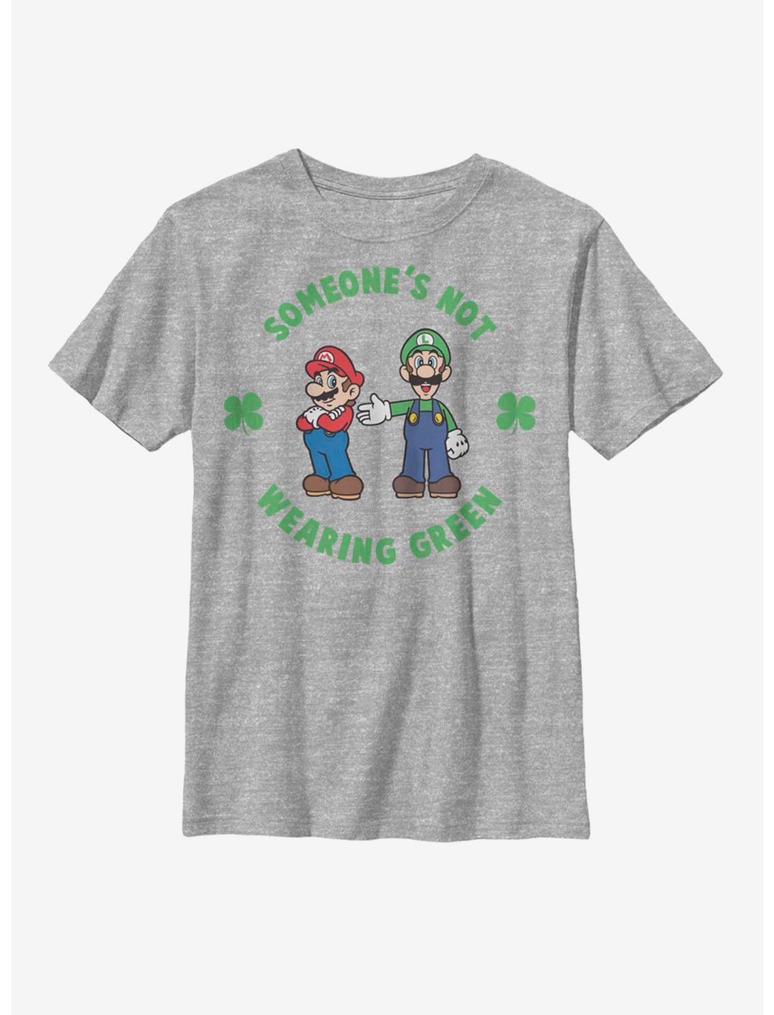 Nintendo Mario Luigi Wear Green Youth T-Shirt, ATH HTR, hi-res