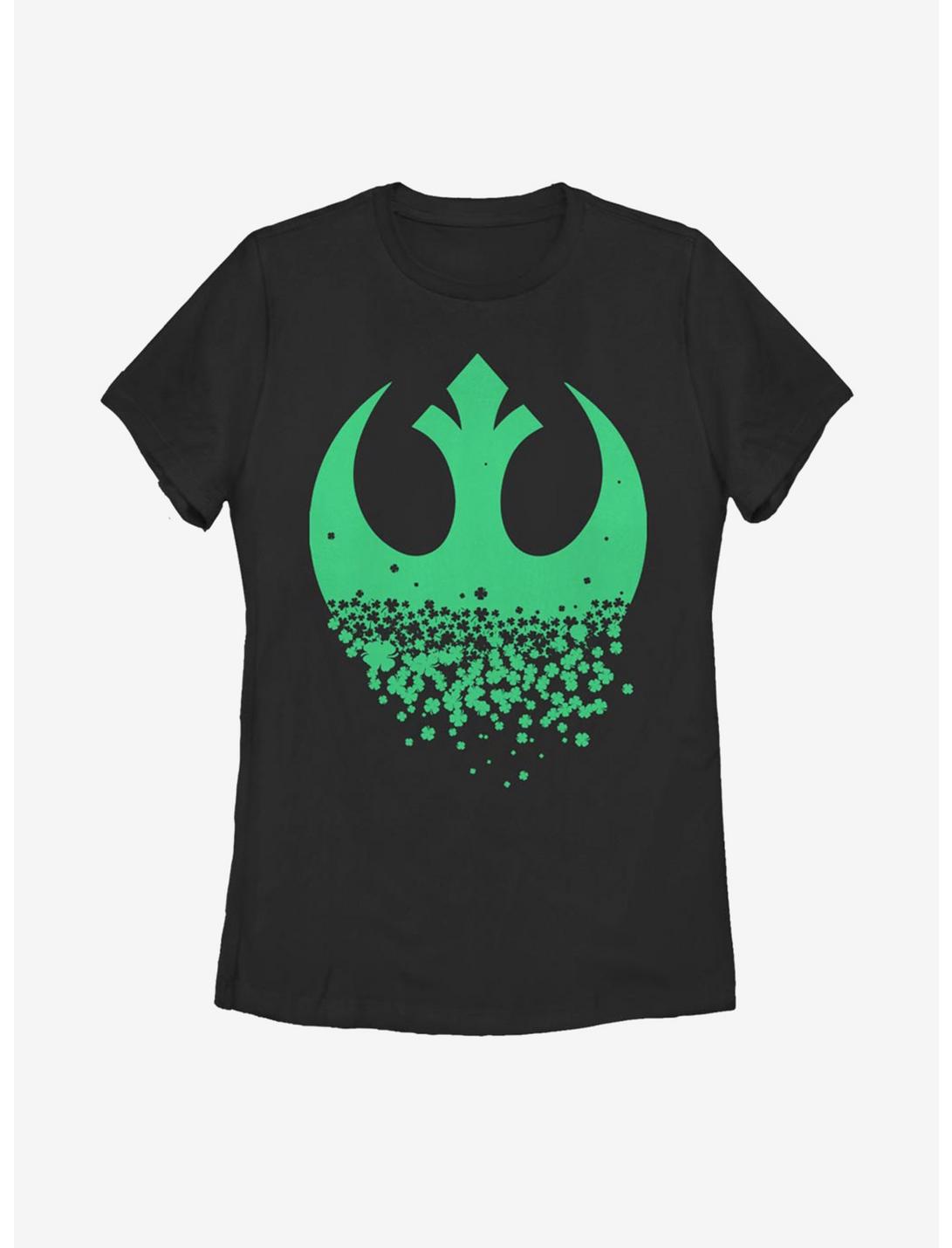 Star Wars Rebel Clover Womens T-Shirt, BLACK, hi-res