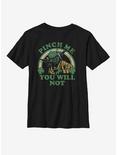 Star Wars Yoda Pinch Me You Will Not Youth T-Shirt, BLACK, hi-res