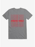 Hot Topic Love You Hate You Text T-Shirt, , hi-res